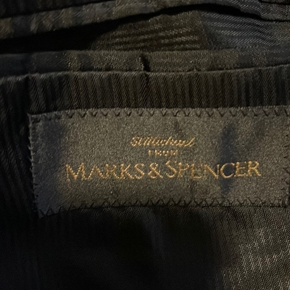 Mark & Spencer 100% Pure Wool 3 Button Blazer/Sport Coats in Charcoal - Picture 8 of 16